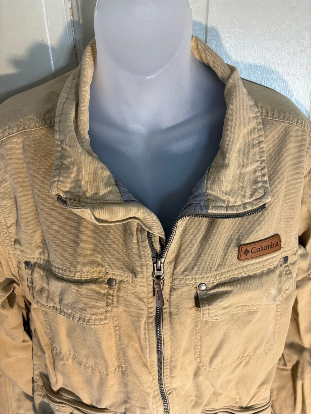 Columbia Beige/Tan Canvas Field Jacket